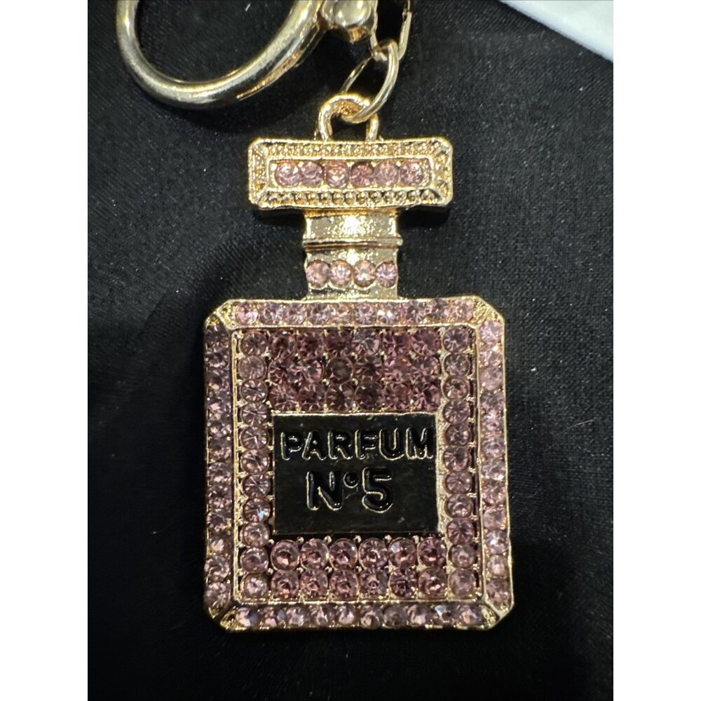 Bag Keychain Perfume Bottle Rhinestone Bag Charm Rhinestone Keyring New
